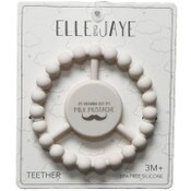 Wholesale - 1pc Silicone Peace Teether - Creamy White "I'm Growing Out My Milk Mustache" C/P 100, UPC: 195010116459
